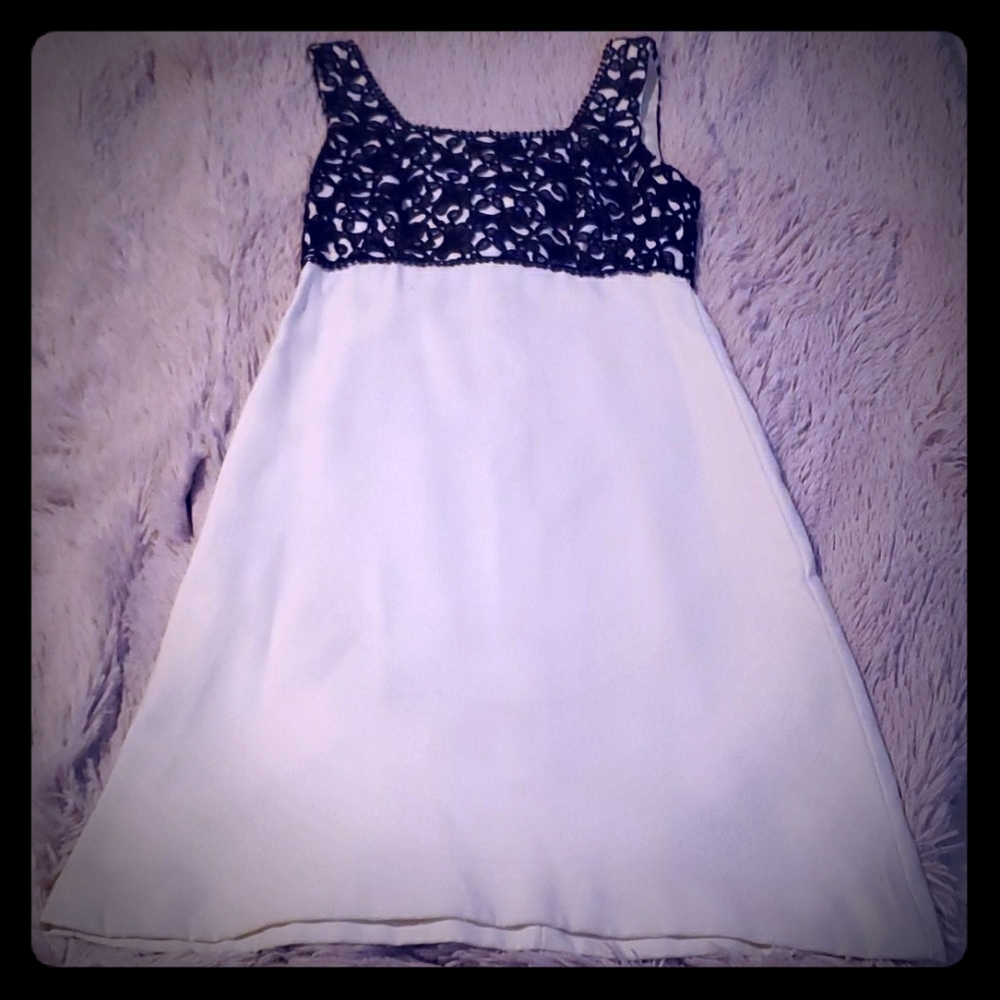 Black and white vintage formal dress handmade